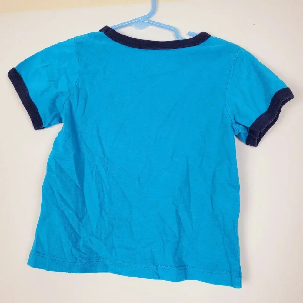 Osh Kosh Surfer Dude‎ Toddler Shirt 18 Months Blue Embroidered